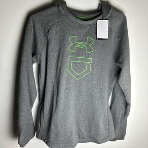 Under Armour Baseball Graphic Hoodie Youth XL New Gray Loose‎ Fit 955
